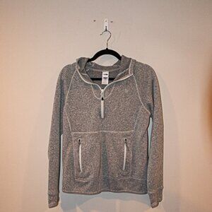 The North Face 1/2 Zip Grey Hoodie Size Medium